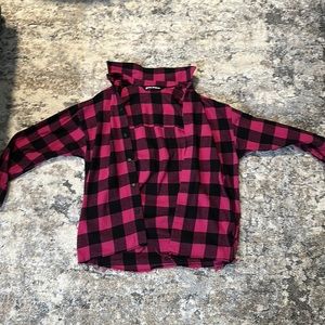 Palm angels designer pink and black flannel size XL, never worn, comes with tags
